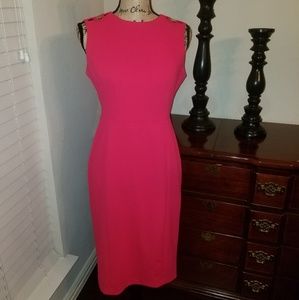 Calvin Klein hot pink sheath dress